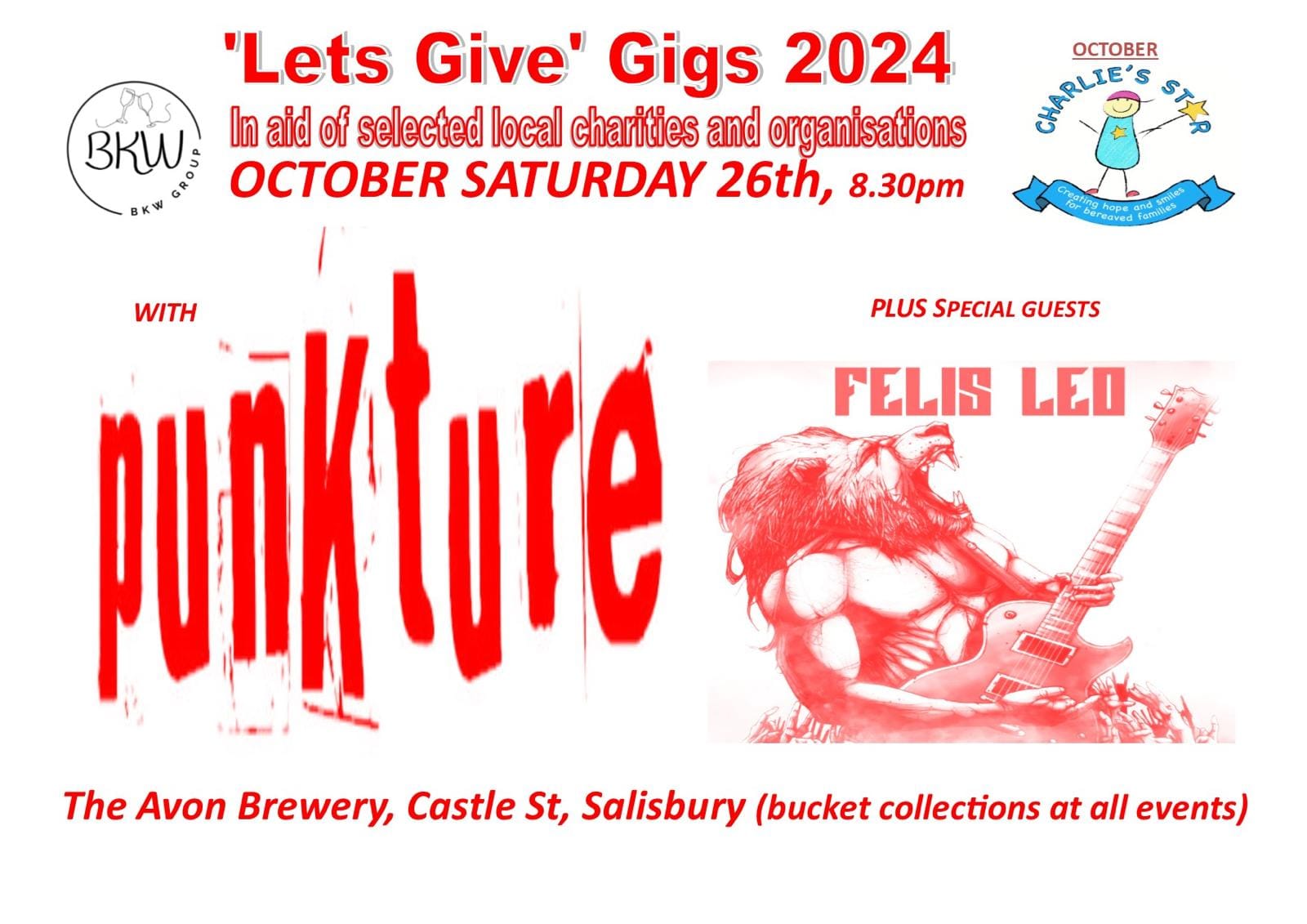 'Lets Give' Gigs 2024: PUNKTURE + Felis Leo