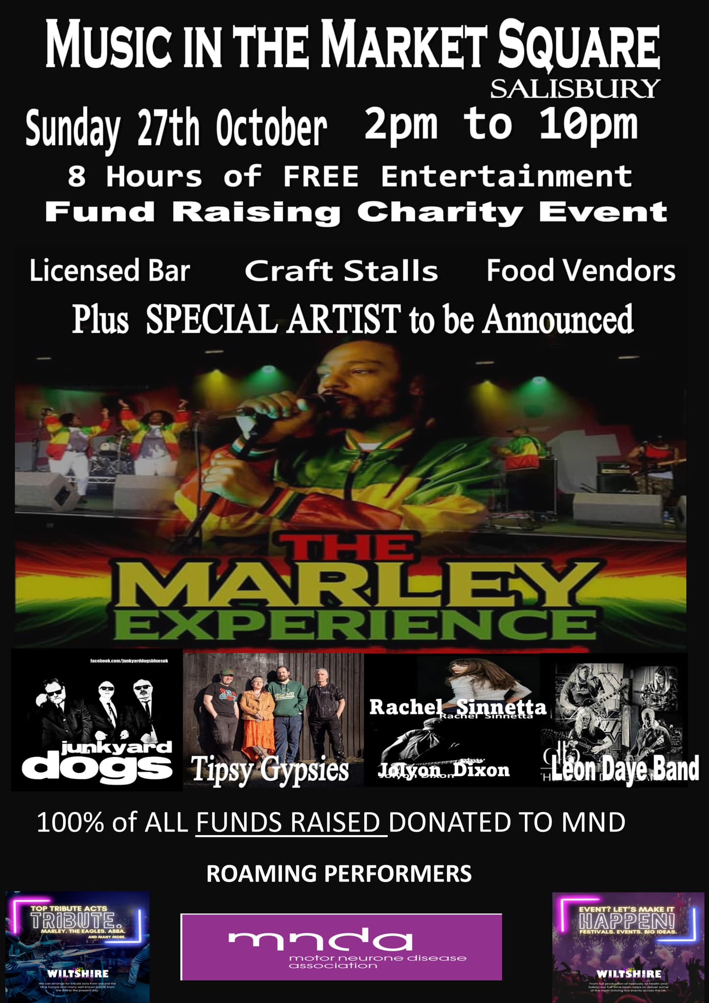 Music in the Market Square: The Marley Experience + Junkyard Dogs + Tipsy Gypsies + Rachel Sinnetta + Leon Daye Band