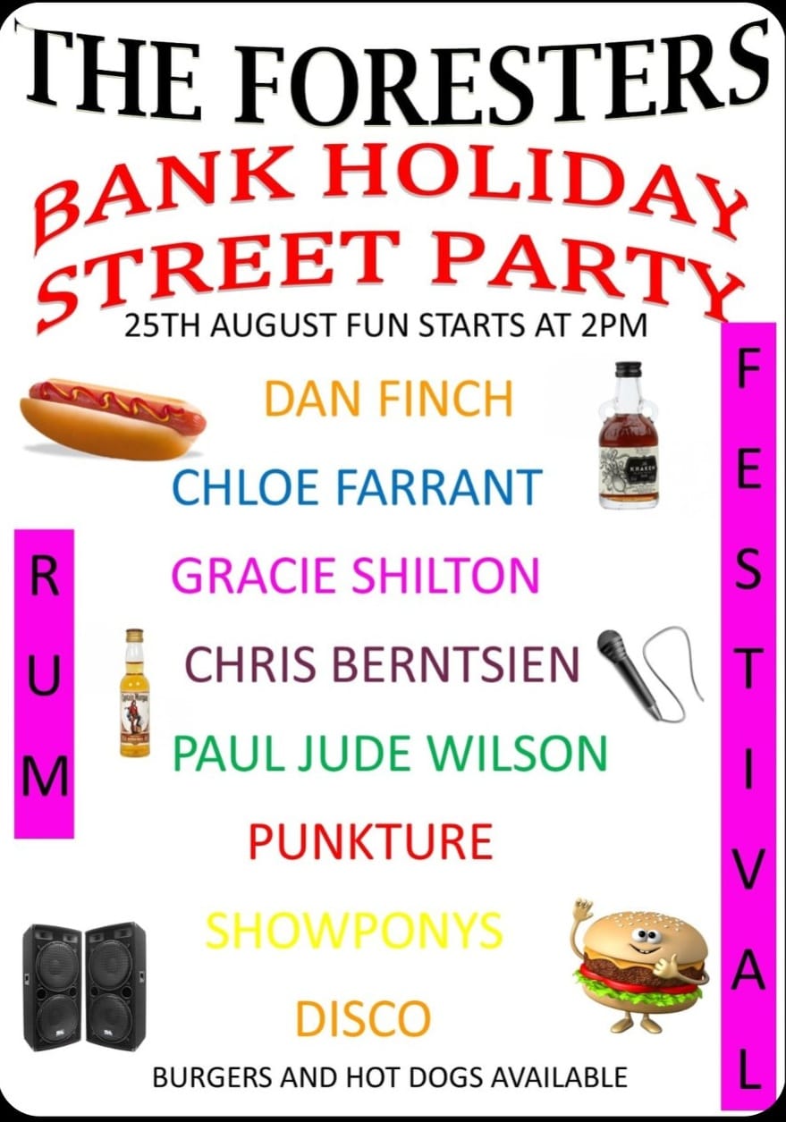 Bank Holiday Street Party: Dan Finch + Chloe Farrant + Gracie Shilton + Chris Berntsen + Paul Jude Wilson + Punkture + Showponies