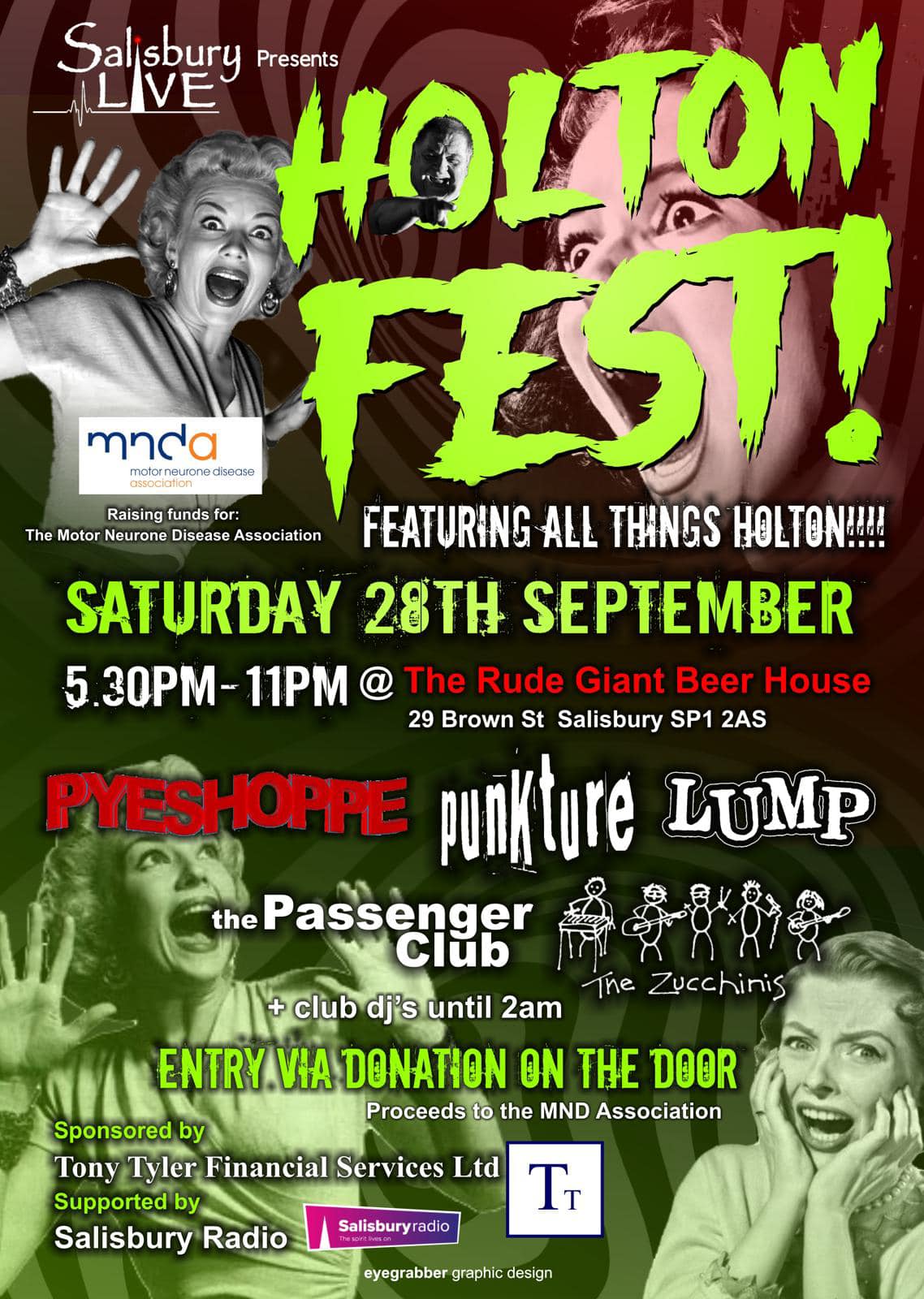 Salisbury Live Holton Fest: Punkture + Pyeshoppe + LUMP + The Passenger Club + The Zucchinis