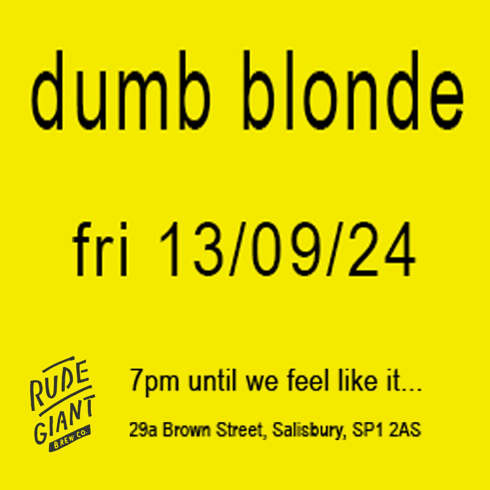 Club Night: DUMB BLONDE