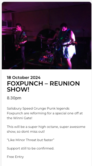 FOXPUNCH – REUNION SHOW!