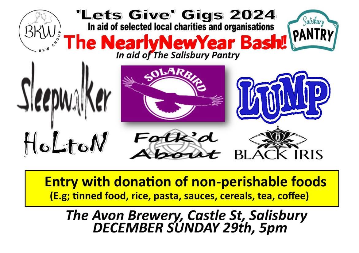 Nearly New Year Bash - Let's Give Gigs 2024: Sleepwalker + Solarbird + Lump + Holton + Folk'd About + Black Iris