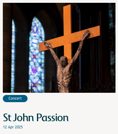 J S Bach’s St John Passion at Salisbury Cathedral